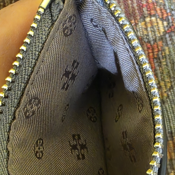 !!2PCS!! Tory Burch Metallic Silver Crossbody Bag & Card Case - Picture 11 of 11